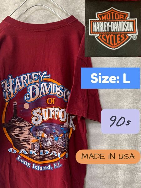 Harley Davidson Tシャツ 両面プリント バイク アメリカ製