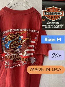 Harley Davidson Tシャツ 両面プリント 鷲 アメリカ製