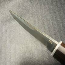 高品質 木鞘ナイフ D2鋼刃 和式小刀 伝統工芸　日本刀型 キャンプ　アウトドア　釣り 野外登山 携帯木鞘_画像9