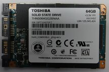 データ消去済 TOSHIBA THNS064GG2BNAA SATA SSD 64GB クリックポスト可 保存 内蔵 PCパーツ I072606_画像1