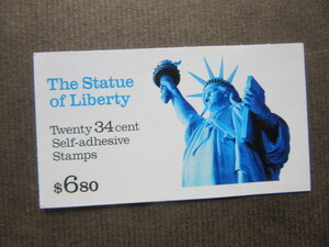 アメリカ　$６.８０切手帳　自由の女神（The　Statue　of Liberty） 34¢×20枚　未使用　