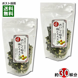 山根食品 国内産がごめ昆布入り おいしく粘る梅とろろスープ 60g（約15杯分）×2袋まとめ買いセット