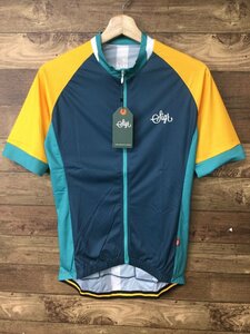 GY215 *si-ga-Sigr TEAM SIGR YELLOW MAN short sleeves cycle jersey yellow blue green L