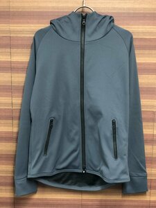 GQ471 ccp 長袖 サイクルパーカー ジッパー付き グレー S