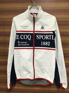 GX793 ルコックスプルティフ le coq sportif 長袖 サイクルジャケット 白紺 S 裏起毛 ※襟汚れ