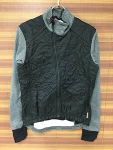 FW437 カフェデュシクリステ Cafe Du Cycliste 防風 裏起毛 サイクルジャケット S ブラック アッシュ