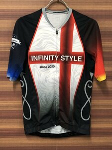 GO509 sun bolt SUNVOLT short sleeves cycle jersey white black L