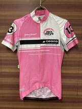 FQ062 アソス Assos 半袖サイクルジャージ ピンク白 XS レディース_画像1