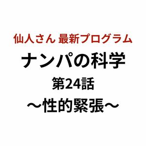 【仙人さん(Mr.X)】ナンパの科学 第24話~性的緊張〜 書き起こしPDF付き ☆独占販売中☆ Attraction secrets アドバンスマインド