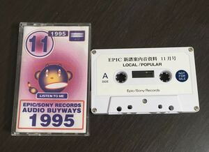 非売品 カセットテープ EPIC 新譜案内音資料 1995年 11月号 オムニバス レア 昭和レトロ サンプル 販促 プロモ レトロ 昭和 平成 当時物 