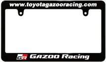 【新品・即決】ブラック ナンバーフレーム TOYOTA トヨタ GAZOO RACING 汎用 ☆_画像1