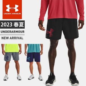 UNDER ARMOUR　 ハーフパンツ UAウーブンショーツ 　ロゴグラフィック　 BLACK　LG　 アンダーアーマー