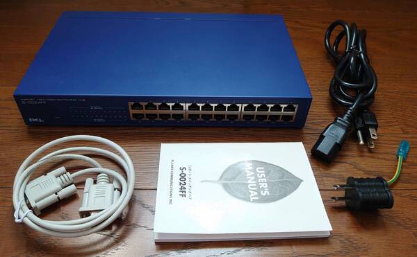 送料込み:中古★PLANEX/プラネックス★S-0024FF★金属筐体/メタルケース★24ポート★ポートベースVLAN/QoS/Trunk等