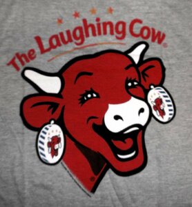★ラーフィング カウ チーズ Tシャツ LAUGHING COW CHEESE - L 新品 正規品 牛 カンパニー キャラクター usa アメキャラ