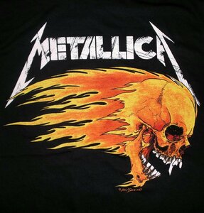 ★メタリカ Tシャツ METALLICA FLAMING SKULL TOUR '94 - S 正規品 パスヘッド pushead スラッシュ メタル