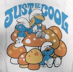 ★スマーフ Tシャツ SMURFS Just Be Cool - S 正規品 アメキャラ ハンナ バーベラ きのこ 妖精 キャラクター