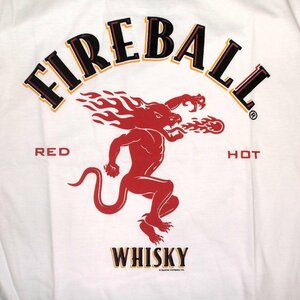 ★ファイアー ボール ウィスキー Tシャツ FIREBALL WHISKY DRAGON LOGO - S 正規品 カナダ カンパニー ロゴ