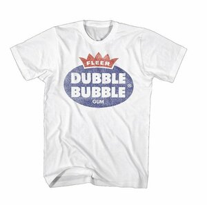 ★ダブル バブル Tシャツ Dubble Bubble ロゴ 白 M 正規品 バブルガム 企業ロゴ バブル ガム gum