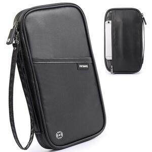  passport case skimming prevention high class feeling of quality waterproof high capacity travel black 
