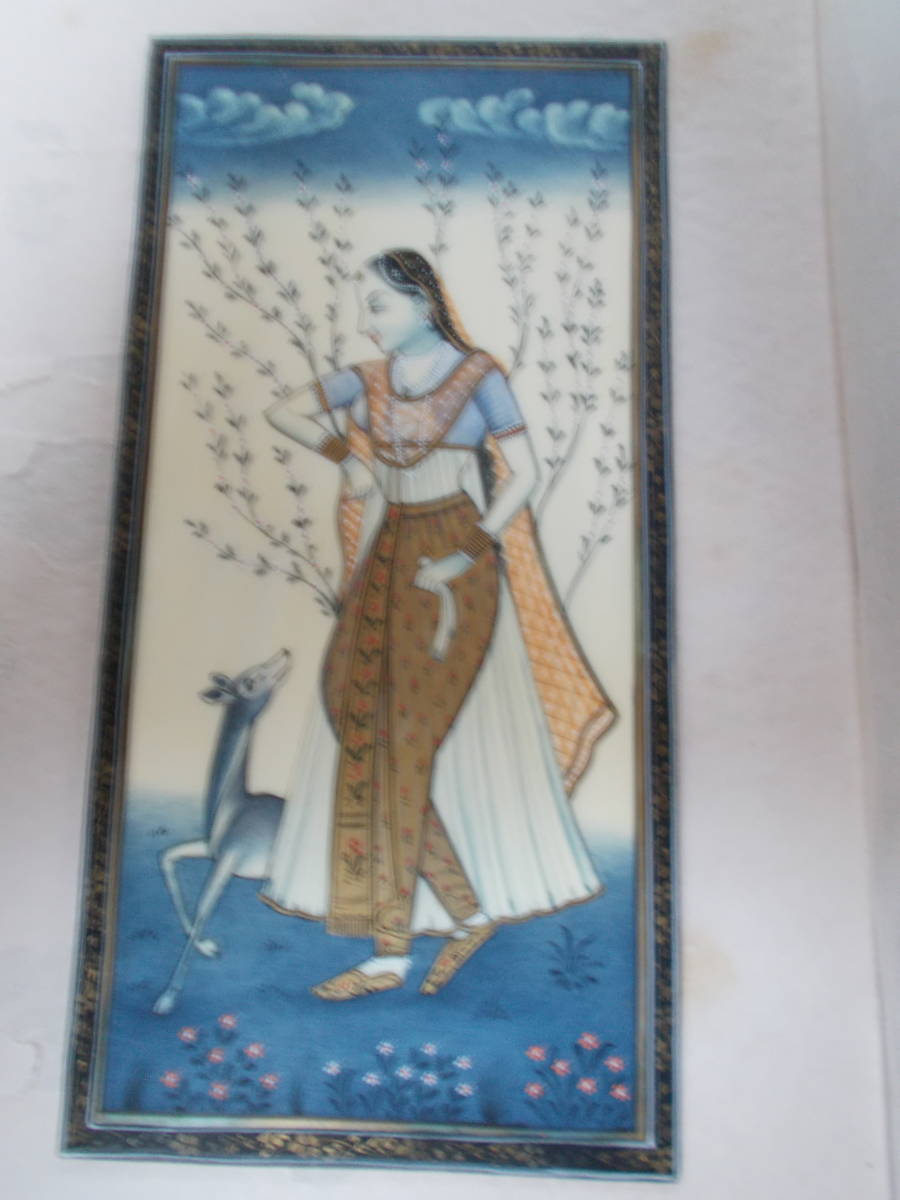 Tableau de beauté indien miniature / vintage, ouvrages d'art, peinture, autres