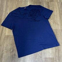 新品 BERLUTI ベルルッティ カリグラフィ 半袖Tシャツ Sサイズ メンズ ブルー系 コットン100％ イタリア製 正規品 刺繍 あ‐7_画像1