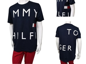 ts-09T3334-410-M TOMMY HILFIGER トミーヒルフィガー 半袖Ｔシャツ クルーネック ビッグロゴ USサイズ ネイビー M