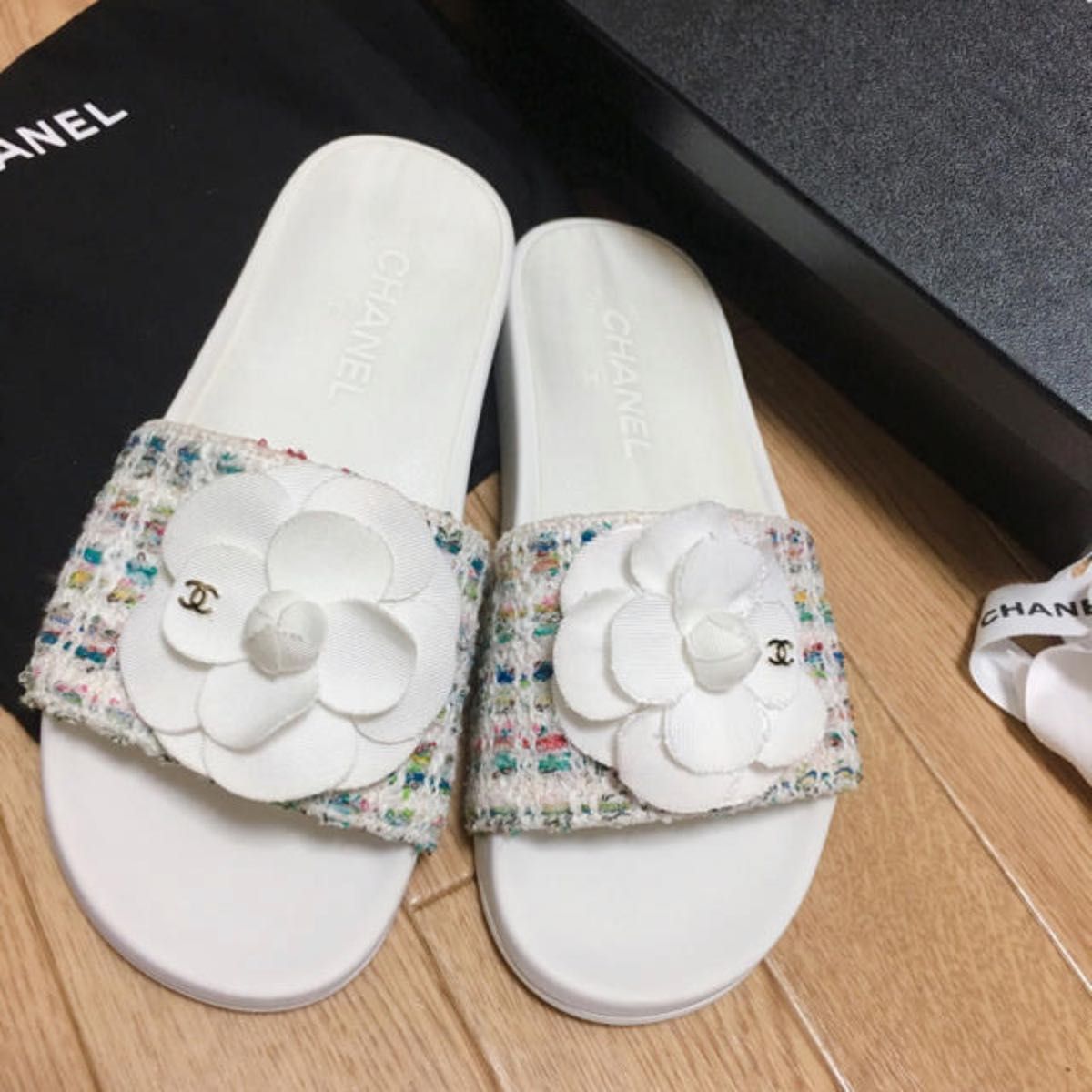 CHANEL シャネル 2021 スポーツサンダル 36 23cm ホワイト 白|PayPay