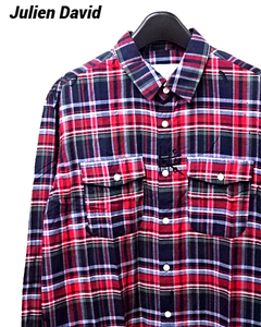 XL【Julien David L/S CHECK SHIRT ジュリアンデイヴィッド チェックシャツ ジュリアン デイヴィッド チェックシャツ】