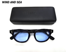 新品【-YOU AND SEA-WDS CUSTOM SUNGLASS BLACK / Blue WIND AND SEA サングラス ウィンダンシー サングラス 黒ぶち ブルーレンズ】_画像3