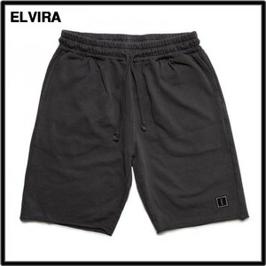 M 新品【ELVIRA PIGMENT SHORTS -BLACK- エルビラ エルヴィラ ピグメント ショーツ ハーフパンツ ショートパンツ スウェット地】