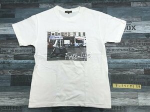 〈送料280円〉union station メンズビギ フォトプリント 半袖Tシャツ 02 白