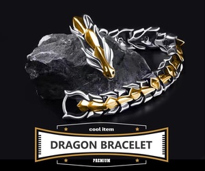 ＊ドラゴンブレスレット＊メンズ シルバーゴールドアクセサリー 竜 龍 ファッション かっこいい 新品未使用 送料無料 ヒップホップスタイル