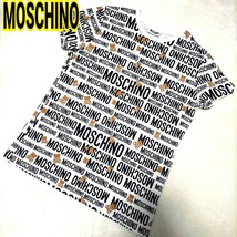 正規品 希少 レア MOSCHINO モスキーノ 半袖Tシャツ 総柄 アイコン ロゴ LOGO クマ くま ベア ホワイト 白 ジェレミースコット 浜崎あゆみ_画像2