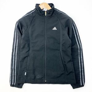 アディダス adidas ナイロンジャケット パンツ 上下セット M ナイロンジャージ レディース M 【腹に小擦れ】 細身 スポーツウェア■BC139の画像2