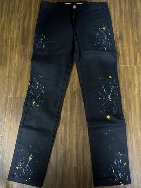 ナンバーナイン　ペンキ　Dickiesチノパン