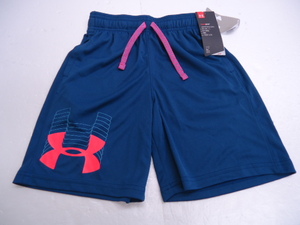 [KCM]Z-2under-321-YMD* exhibition goods *[ Under Armor ] Junior training shorts short pants 1341128 blue group YMD