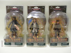 ■Disney Store Pirates of the Caribbean Dead Mans Jack Sparrow/Will Turner/Elizabeth Swan アクションフィギュア