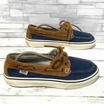 R4216bh【vans バンズ】ヴァンズ 25cm スニーカー メンズ ブルー×ブラウン FUKUTOO フクトゥ ヘンプ V50 HEMP デッキシューズ 靴 スケボー_画像3