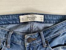 ★Abercrombie & Fitch アバクロンビー＆フィッチ USED加工 ダメージ加工 スキニー デニムパンツ ジーンズ 25★_画像3