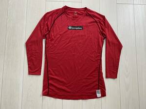 ★Champion チャンピオン double DRY 長袖Tシャツ ロンT メンズ LLサイズ 赤★