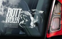 ◆ロットワイラー(ロッティー)Rottweiler on guard@外張り カーステッカー 190 x 100mm 外貼り カー ステッカー シール@Dog D2 犬 2988_画像1