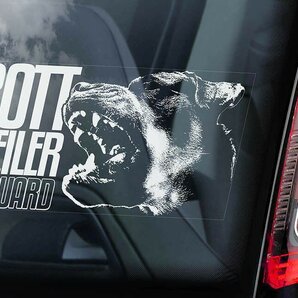 ◆ロットワイラー(ロッティー)Rottweiler on guard@外張り カーステッカー 190 x 100mm 外貼り カー ステッカー シール@Dog D2 犬 2988