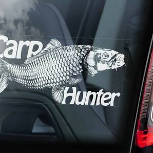 ◆カープハンター カープ・ハンター カープ 鯉釣り 鯉 コイ 魚釣り 川釣り 釣り@外張り カーステッカー 22×10cm@カー ステッカー@B1 3898