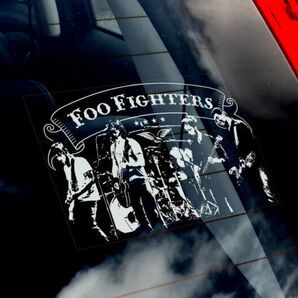 ◆送料無料【フー・ファイターズ Foo Fighters】外張り カーステッカー 150×100mm@外貼り カー ステッカー シール M1