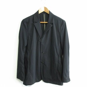 美品 19SS KAZUYUKI KUMAGAI カズユキクマガイ Ny Stretch Taffeta 2B Jacket Black テーラードジャケット KG91-010 サイズ1 ブラック