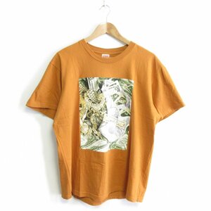 美品 20SS Supreme シュプリーム Bling Tee 半袖 クルーネック フォトプリント Ｔシャツ カットソー Ｍ オレンジ