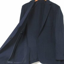 美品 HUGO BOSS ヒューゴボス Slim Fit テーラードジャケット+スラックスパンツ シングルスーツ セットアップ サイズ44 ネイビー C0702_画像4