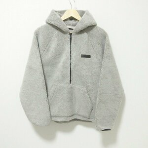 新品 未使用 FOG ESSENTIALS エッセンシャルズ POLAR FLEECE HALF ZIP JACKET ボアフリースジャケット パーカー XS グレー 701