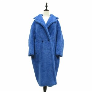  почти не использовался товар MAX MARA Max Mara TEDGIRL альпака × шелк Icon пальто плюшевый мишка пальто размер S голубой 