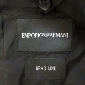 美品 EMPORIO ARMANI エンポリオアルマーニ BRAD LINE ストレッチ シングル 2B テーラードジャケット サイズ48 ブラックの画像6